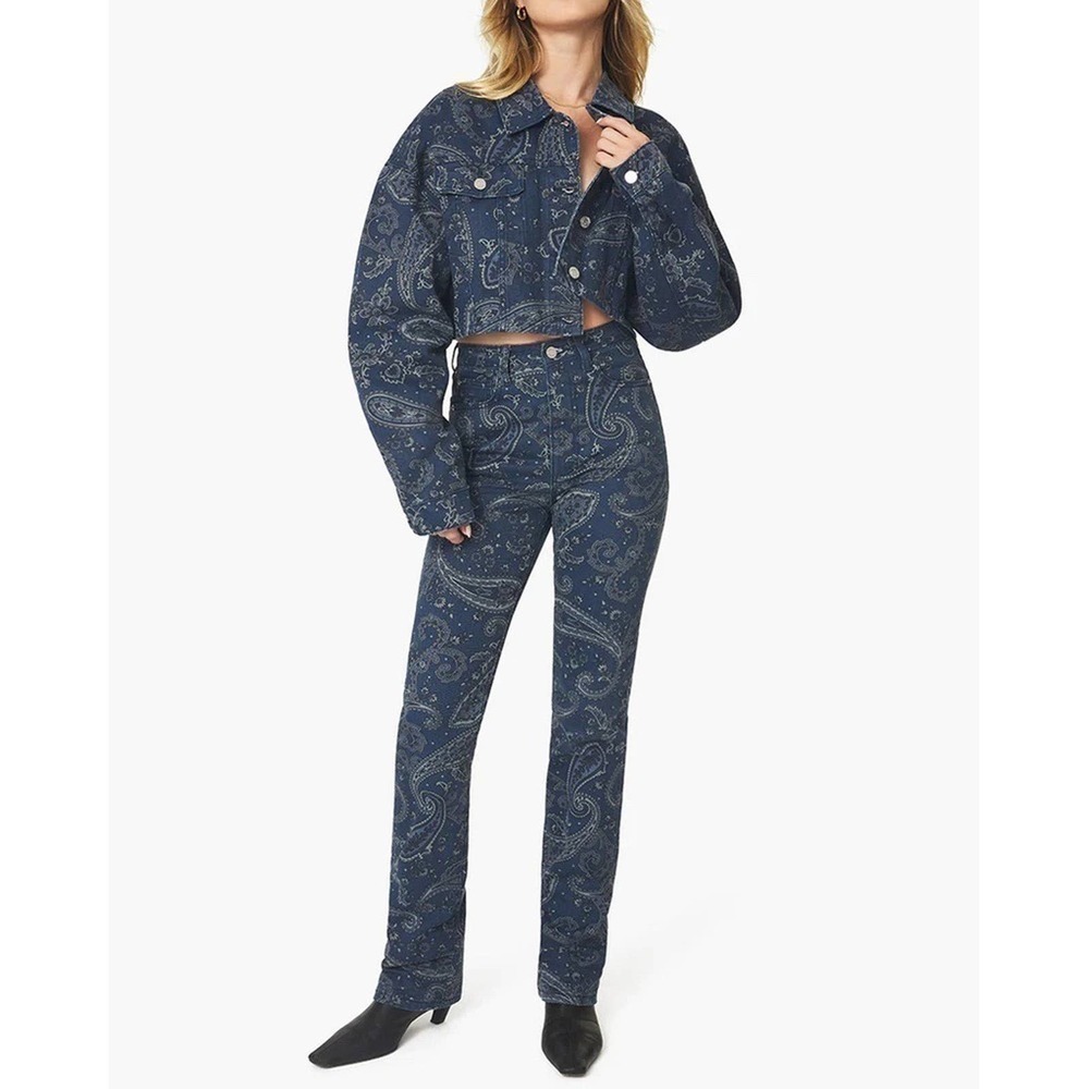 NWT WeWoreWhat PAISLEY ICON DENIM JEAN In Night Sky size 24